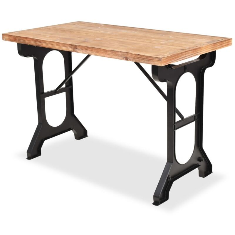 Dining Table Solid Fir Wood Top 122x65x82 cm Vidaxl