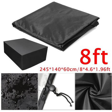 245*140*60cm Housse Couverture de table Protecteur de billard étanche poussière noir