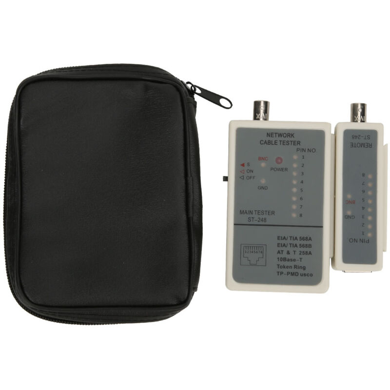 Image of 248 Kabeltester Automatisches Scannen RJ45 RJ12 RJ11 Netzwerkkabel-Detektor Draht-Tracker DC 9V