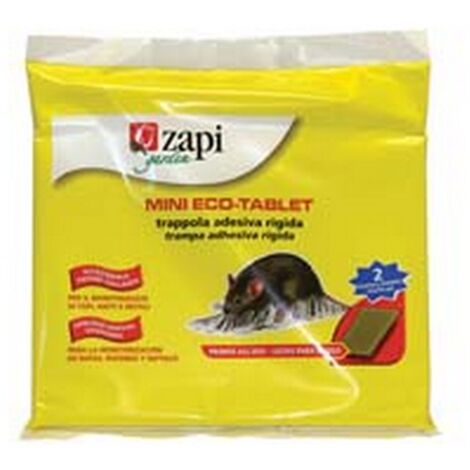 24CF colla per topi mini eco-tablet  - busta con 2 tavolette adesive da cm.14x19