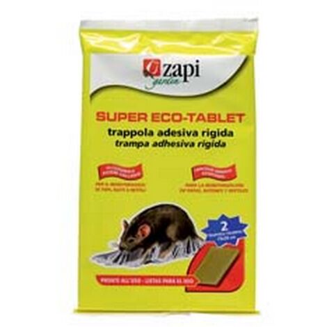 24CF colla per topi super eco-tablet - busta con 2 tavolette adesive da cm.20x30