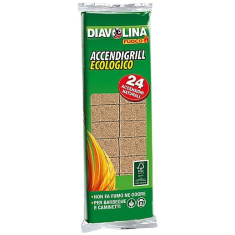 24CF DIAVOLINA 'ACCENDIFUOCO/GRILL ECOLOGICA' 24 cubi - art. 15330