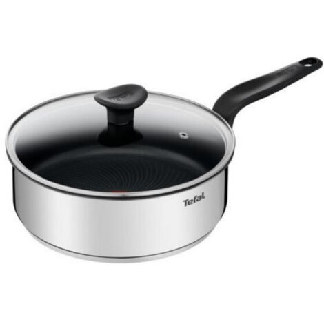 24cm bratpfanne aus edelstahl + deckel - Tefal - E3093204