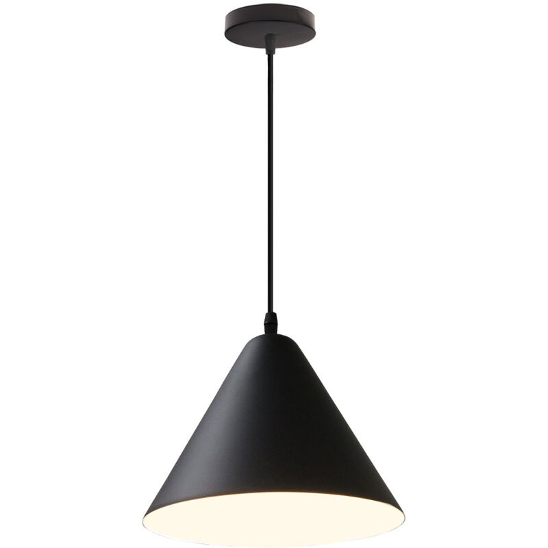 

Ø24CM Lámpara Colgante Industrial Vintage Pantalla de Metal Luz Colgante Retro Lámpara de Techo Antigua E27 (Negro)