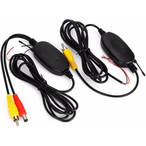 2,4G Kabelloser RCA-Videoempfänger, Kabelloser Sender und Empfänger für Rückfahrkamera und Einparkhilfe-Monitor