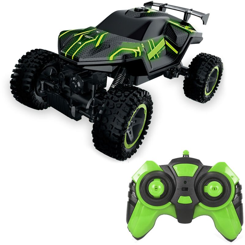 

2.4GHz 1/16 RC Rock Crawler LED One Key Spray 4WD RC Car Off-road Escalada Coche Juguete de regalo para ninos,Verde