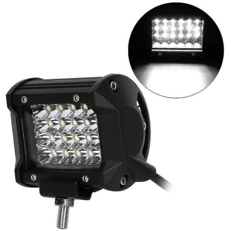 24LED 4 rangées 72W Feu de travail LED pour véhicule IP67 Étanche Phare SUV Lumière Stroboscopique