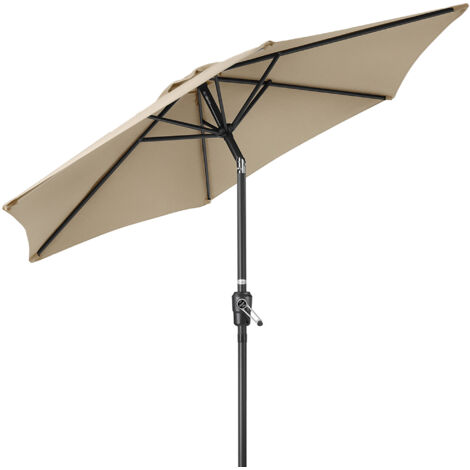 2.4m Crank and Tilt Parasol - Taupe