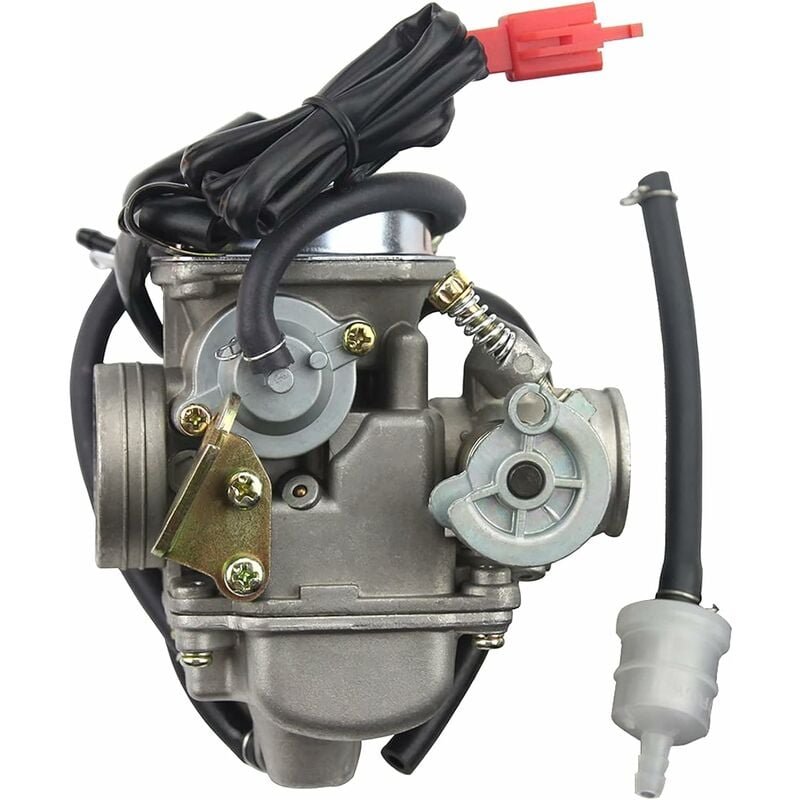 Ikodm - 24mm PD24J Carburateur Carb Remplacement pour GY6 4 Stroke 125cc 150cc atv Go Kart Cyclomoteur et Scooter