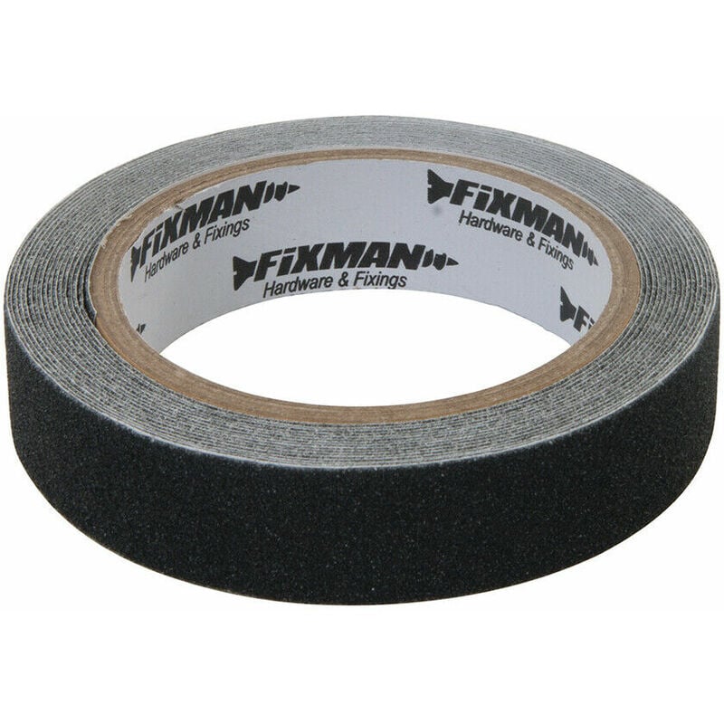 Loops - 24mm x 5m black Anti Slip Tape Slippery Wet Steps / Surfaces pvc Adhesive Roll