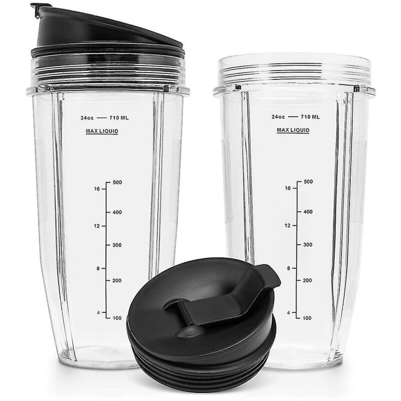 Gobelets de rechange de 24 oz compatibles avec les mélangeurs Ninja Nutri Bn401, Bn701, Ss101, Bn400, Bn800, Bn801