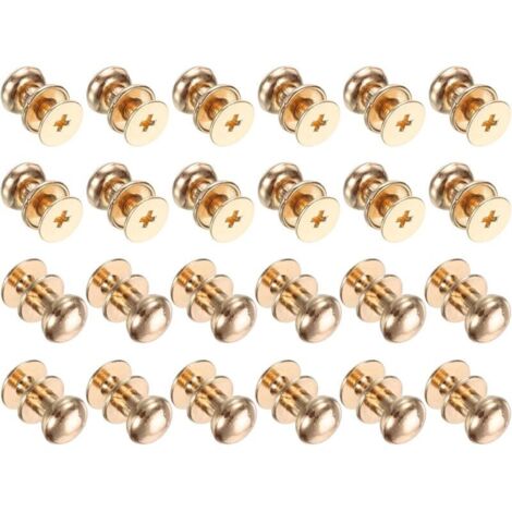 24pcs 0,3" x 0,32" Mini Boutons de Tiroir Poignées Ronds, Armoire Boutons Poignées Poignées pour Commode Placard Bijoux Boîte Cadeaux Coffrets, Or
