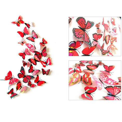 CHUNLIN 3D Papillon Stickers Muraux 12 pièces ,Sticker Mural Papillon,Deco  Papillon pour La Maison, Fête,Chambre Salon,Jardin (Bleu) : :  Cuisine et Maison