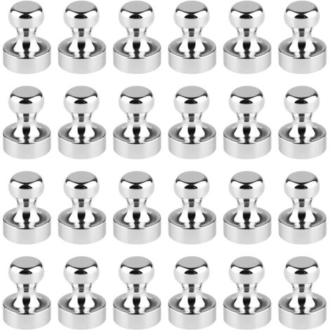 24pcs Aimants Puissants, Aimant Frigo, Aimant Neodyme, Magnet Frigo, Aimants Tableau Magnétique, Petit Aimant Puissant
