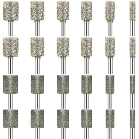 24PCS Fraises Diamantée. Mèche Meulage Diamant. 116 Grains 50 Grains. Accessoires Rotary Tool avec Tige de 3mm Pour le Verre. Les Pierres Précieuses. Pe Jade. Le Polissage des Détails. La Gravure