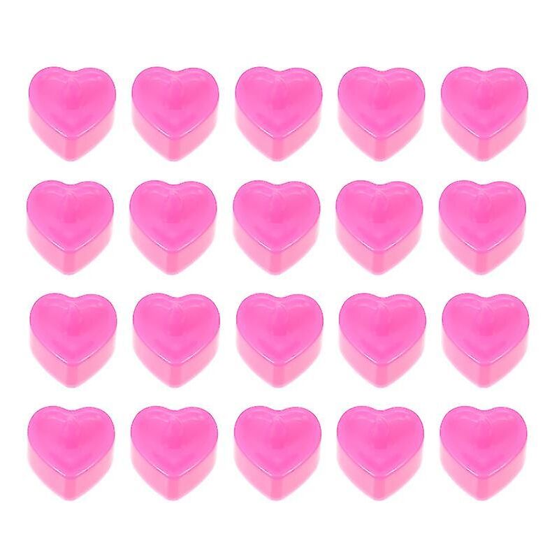 Lot de 24 bougies électriques en forme de cœur