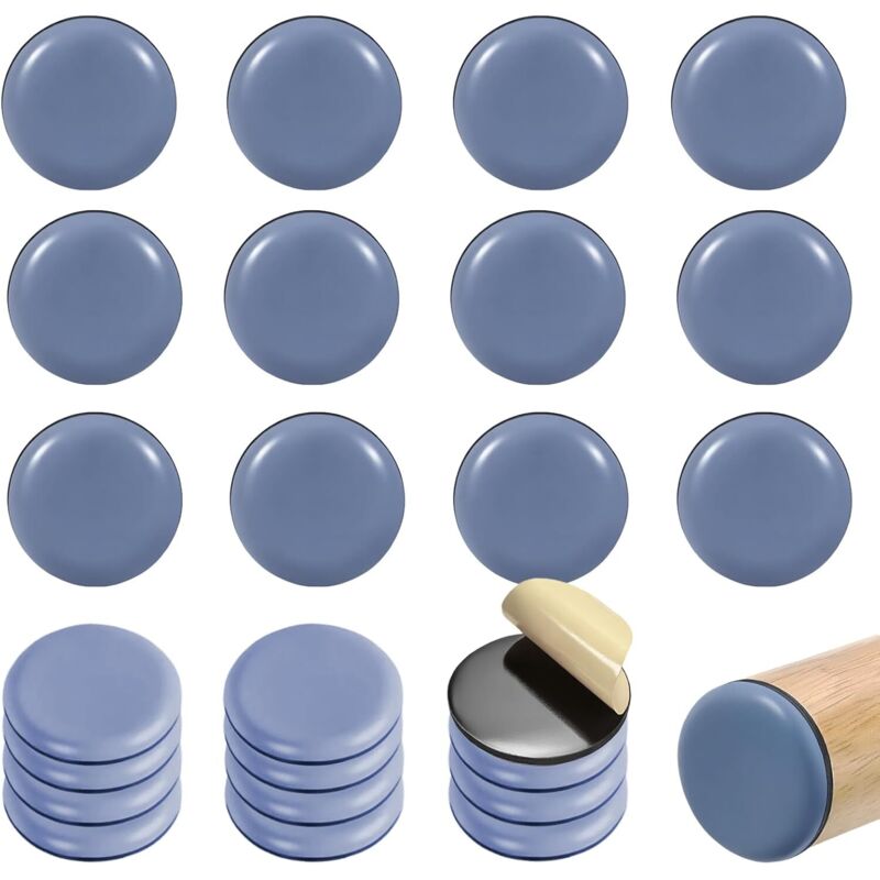 24pcs Patins en Teflon pour Meubles, Patins pour Chaises Meubles Universels pour Un Ensemble de Table à Manger et Chaises, Planeur PTFE Patins 24pcs Patins en Teflon pour Meubles, Patins pour Chaises Meubles Universels pour Un Ensemble de Table à Manger et Chaises, Planeur PTFE Patins