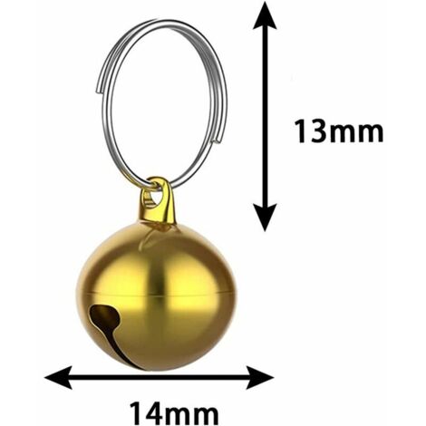 24PCS Pendentifs Grelots pour Collier de Chien ou Chat, 14mm Clochette pour Chat en Métal, Adorable Cloches pour Chiens Chat, Pendentifs de Cloches -Versailles