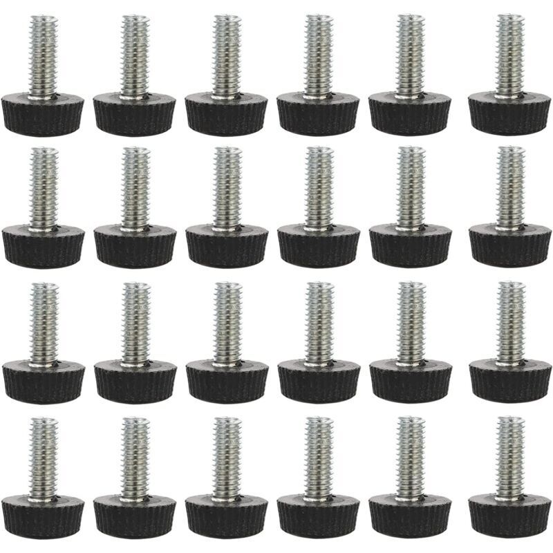 24pcs Pieds de Meubles Réglables Nivellement Patin Base Jambe Pied de Table Chaise Ajustables Protection Sol Patin de meubles M8 x 20 x 20 mm H187