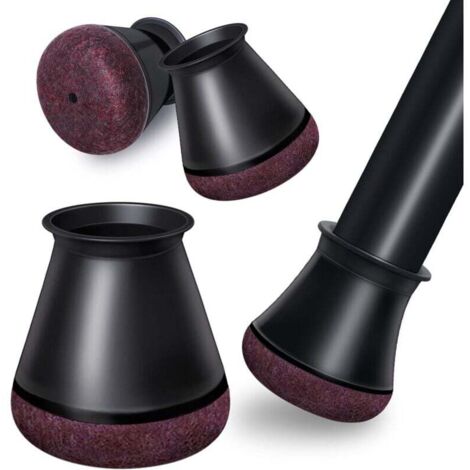 24pcs Protection Pied de Chaise, Noir pour Embouts de Pieds de Chaise, protecteurs de Sol en Silicone, Patins en Feutre pour chaises, Reduire Le Bruit éviter Les Rayures Noir 17mm
