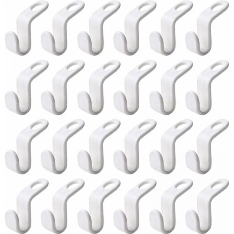 24pcs Space Saving Clothes Hanger, Hanging Hook, Pull Out Connector, Wardrobe Extension Clip, Clothes Organizer, Hanger Extension Hook, Space Saving