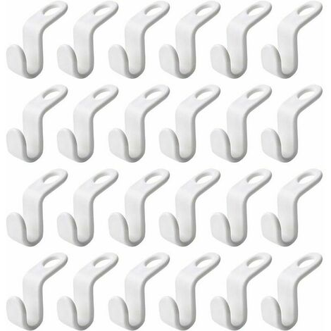 50pcs Clothes Hanger Connector Hooks, Non-slip Velvet Coating Flocking  Hanger Extender Hooks, Space Saver Closet Organizer