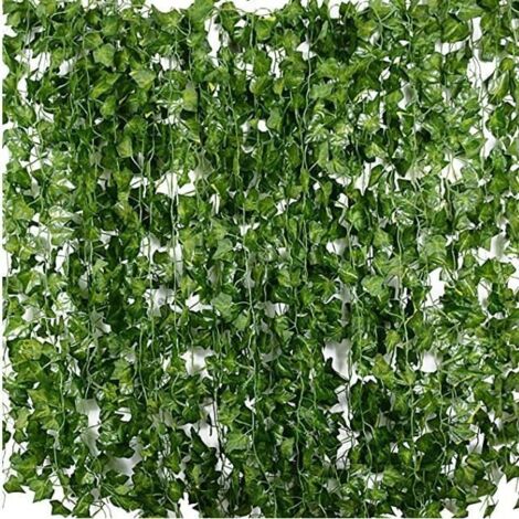 24pcs2m Lierre Plantes Artificielle Guirlande Exterieur Décoration pour Mariage, Jardin, Bureau