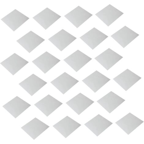 24pièces Stickers Miroir Acrylique Amovibles Décoration Murale Carrée