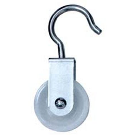 24PZ CARRUCOLE CON GANCIO RUOTA NYLON - ø mm.40x15