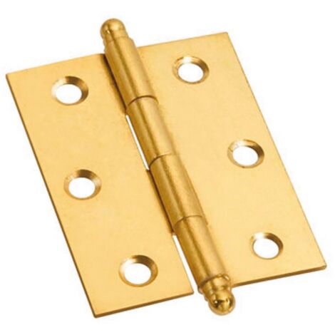24PZ CERNIERA CON PERNO SFILABILE  in ferro ottonato mm. 50x40