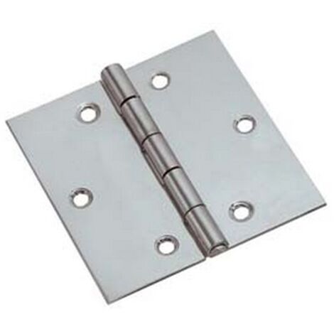 24PZ CERNIERE QUADRE ACCIAIO INOX PERNO FISSO - mm.30x30x0,8