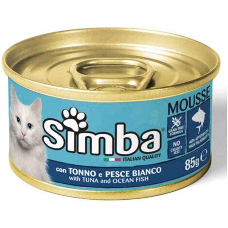 24PZ MONGE SIMBA GATTO GR.85 TONNO E PESCE BIANCO