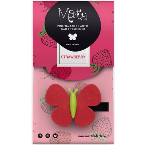 FRA-BER 24PZ PROFUMATORE AUTO ''MARTA LA FARFALLA'' FRAGOLA