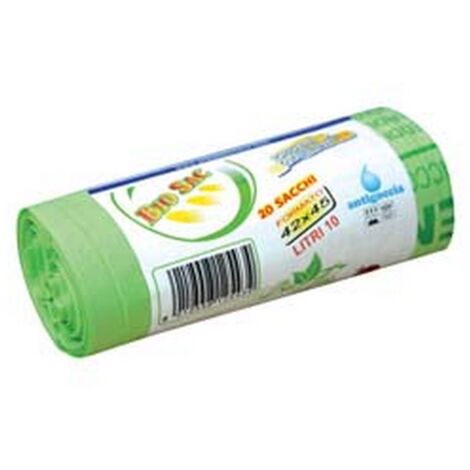 24RT sacco pattumiera biodegradabile e stabile - cm.50x60, rotolo pz.10