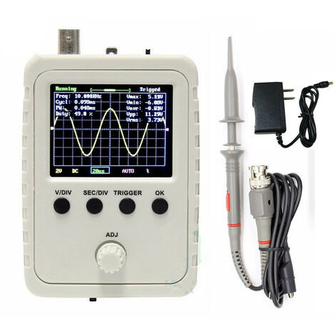 2.4"TFT,Digital Oscilloscope Kit with BNC-Clip Q15001 Cable Probe (Assembled Finished Machine)