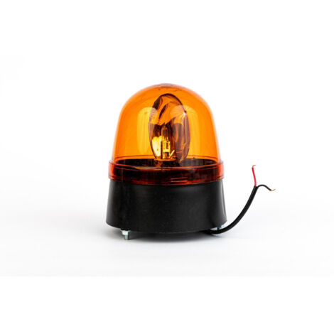 Въртяща Сигнална Аварийна Оранжева Лампа Маяк с Крушка 24V Ø 146mm
