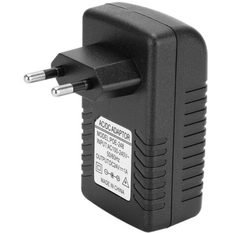 24V 1A PoE-Injektor mit EU/US-Netzteil, 100-240V AC/DC