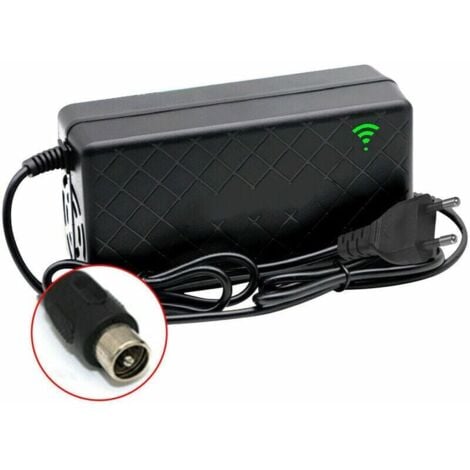 24V 2A Velo Electrique Velo Chargeur De Batterie Au Lithium Intelligent Sortie 29.4V 2A Chargeur Port Cc Chargeur Rapide Avec Ventilateur De Refroidissement, Prise Rca..DEBUNS