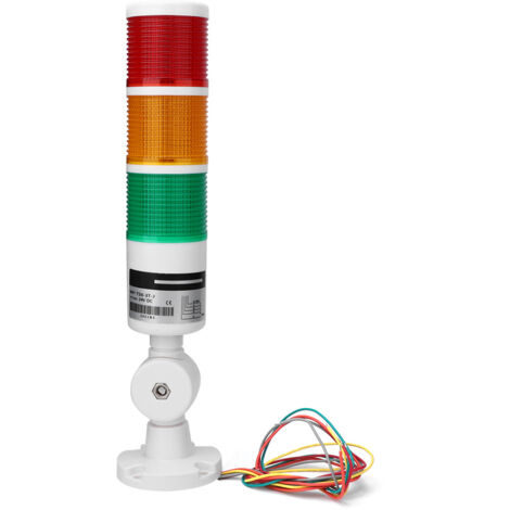 24V 3-farbige industrielle Blinklicht-Alarmleuchte mit Summer für CNC-Maschinen T50