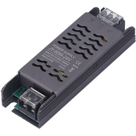 24V 60W IP20 Netzteil, AC110-260V LED-Transformator aus Kupfer-Aluminium-Legierung mit Hohlkonstruktion