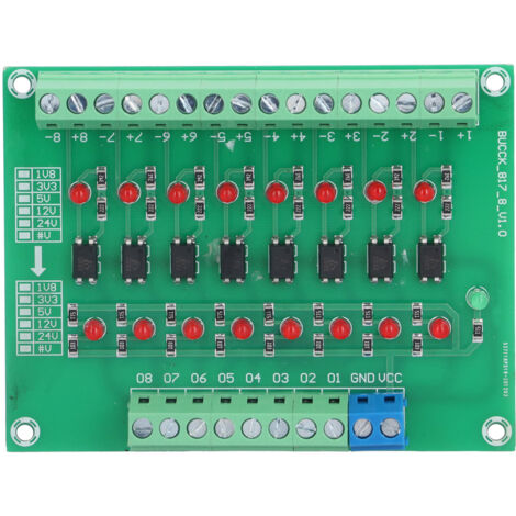 24V auf 5V SPS-Signalwandler, 8 Kanäle mit Optokopplern