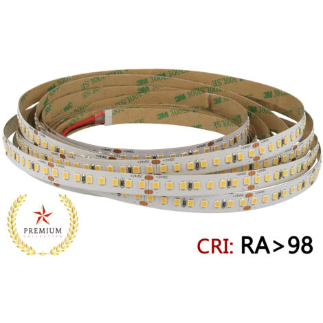 24V Bobina Striscia Led 18W/M CRI 98 Sun Feel Bianco Freddo 800 Smd 2835 5 Metri