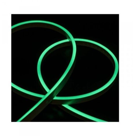 24V Bobina Striscia Led Neon Flex Colore Verde 10 Metri IP65 10W/M Tagliabile Dove Vuole