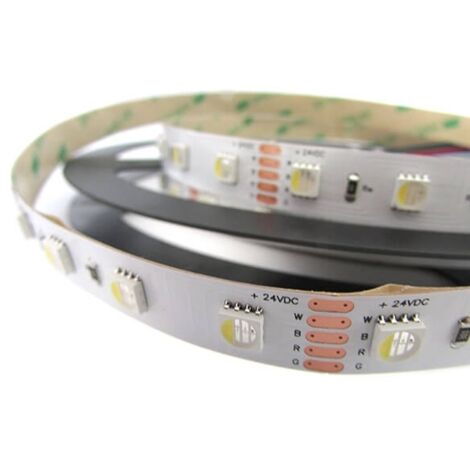 24V Bobina Striscia Led RGBW Freddo RGB+CW 30W/M 300 Smd 5 Metri IP20