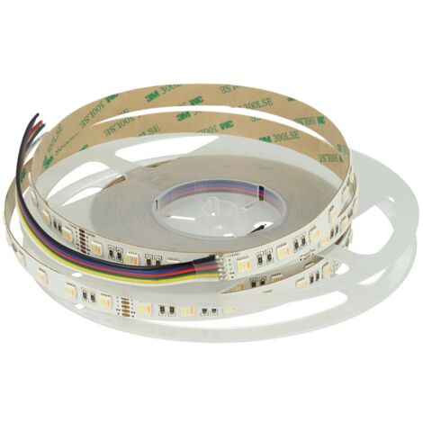 24V Bobina Striscia Striscia Led RGB + CCT 5 Colori Canali 23W/M RGB+W+WW 5 Metri