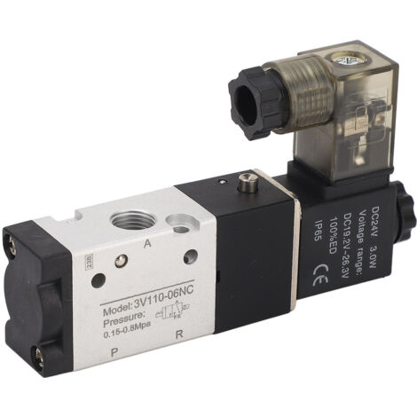 24V DC 3/2" pneumatisches Magnetventil, 1/8" NPT-Gewinde, für Druckluftsteuerungssysteme