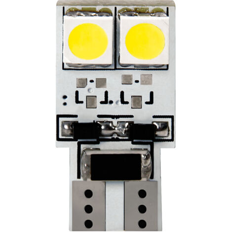 24V Hyper-Led 12 - 4 SMD x 3 chips - (T10) - Bifocus - W2,1x9,5d - 2 pz  - D/Blister - Bianco - Doppia polarità - Resistenza incorporata
