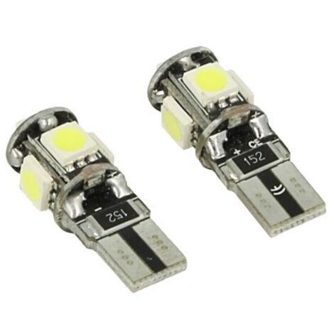 24V Lampada LED Canbus T10 W5W Blu Luci Posizione Targa per Camion Bus Barca 5 SMD 5050