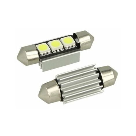 Lampada Siluro LED C5W 37mm 12V 24V Navetta Targa Plafoniera