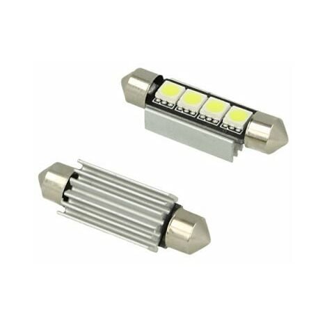 Lampada Siluro LED C5W 37mm 12V 24V Navetta Targa Plafoniera